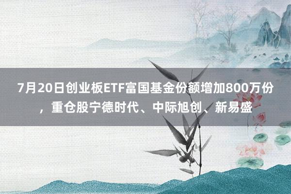 7月20日创业板ETF富国基金份额增加800万份，重仓股宁德时代、中际旭创、新易盛