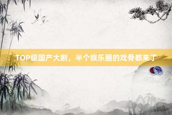 TOP级国产大剧，半个娱乐圈的戏骨都来了