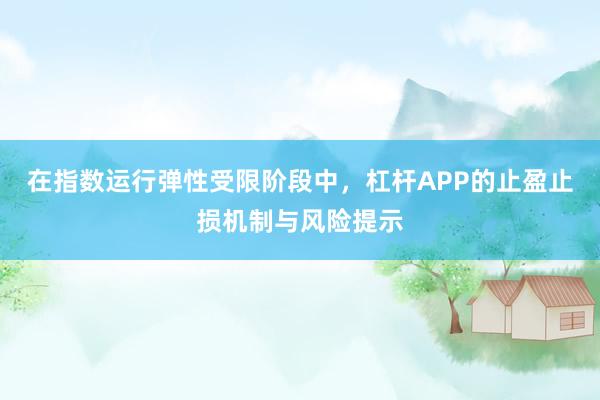 在指数运行弹性受限阶段中，杠杆APP的止盈止损机制与风险提示