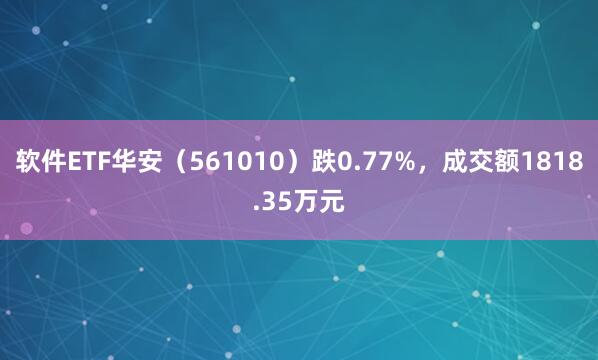 软件ETF华安（561010）跌0.77%，成交额1818.35万元
