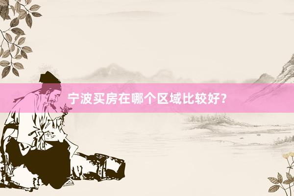 宁波买房在哪个区域比较好？