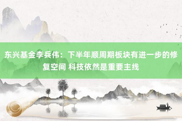 东兴基金李兵伟：下半年顺周期板块有进一步的修复空间 科技依然是重要主线