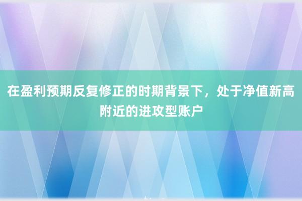 在盈利预期反复修正的时期背景下，处于净值新高附近的进攻型账户