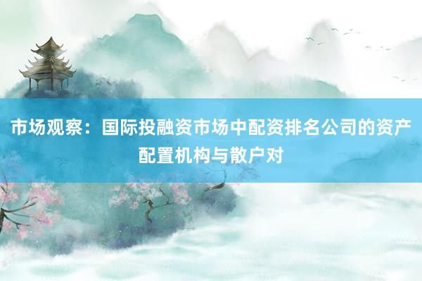 市场观察：国际投融资市场中配资排名公司的资产配置机构与散户对