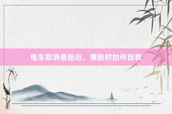 电车取消备胎后，爆胎时如何自救
