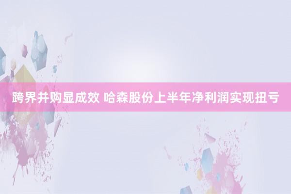 跨界并购显成效 哈森股份上半年净利润实现扭亏