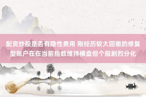 配资炒股是否有隐性费用 刚经历较大回撤的修复型账户在在当前指数维持横盘但个股剧烈分化